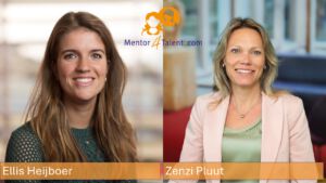 Zenzi Pluut en Ellis Heijboer als mentor en mentee Mentor4Talent