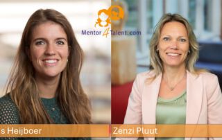 Zenzi Pluut en Ellis Heijboer als mentor en mentee Mentor4Talent