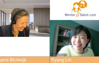 Annemarie Blotwijk and Yiyang Lin as mentor and mentee in Mentor4Talent